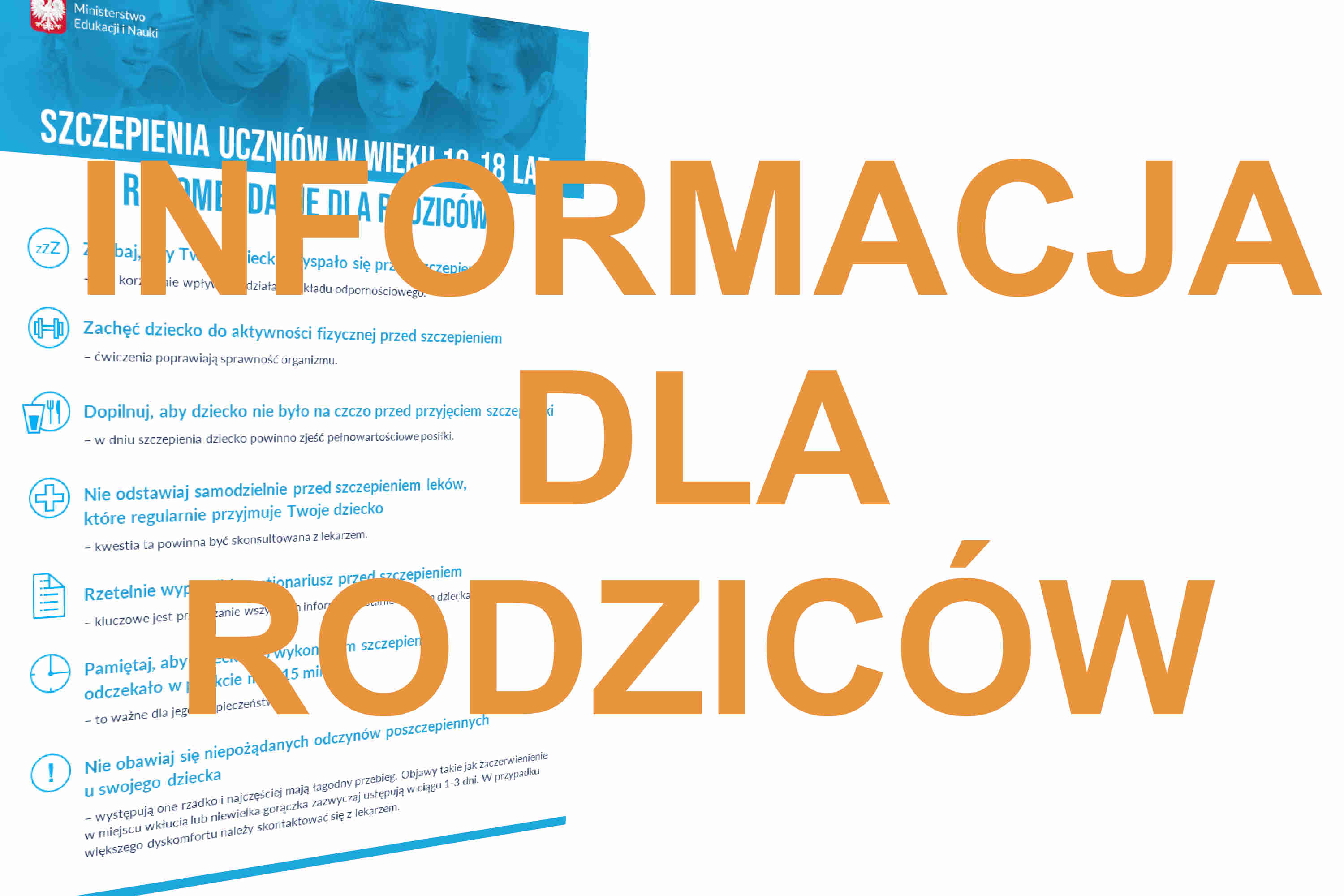Szczepienia - informacja dla rodziców