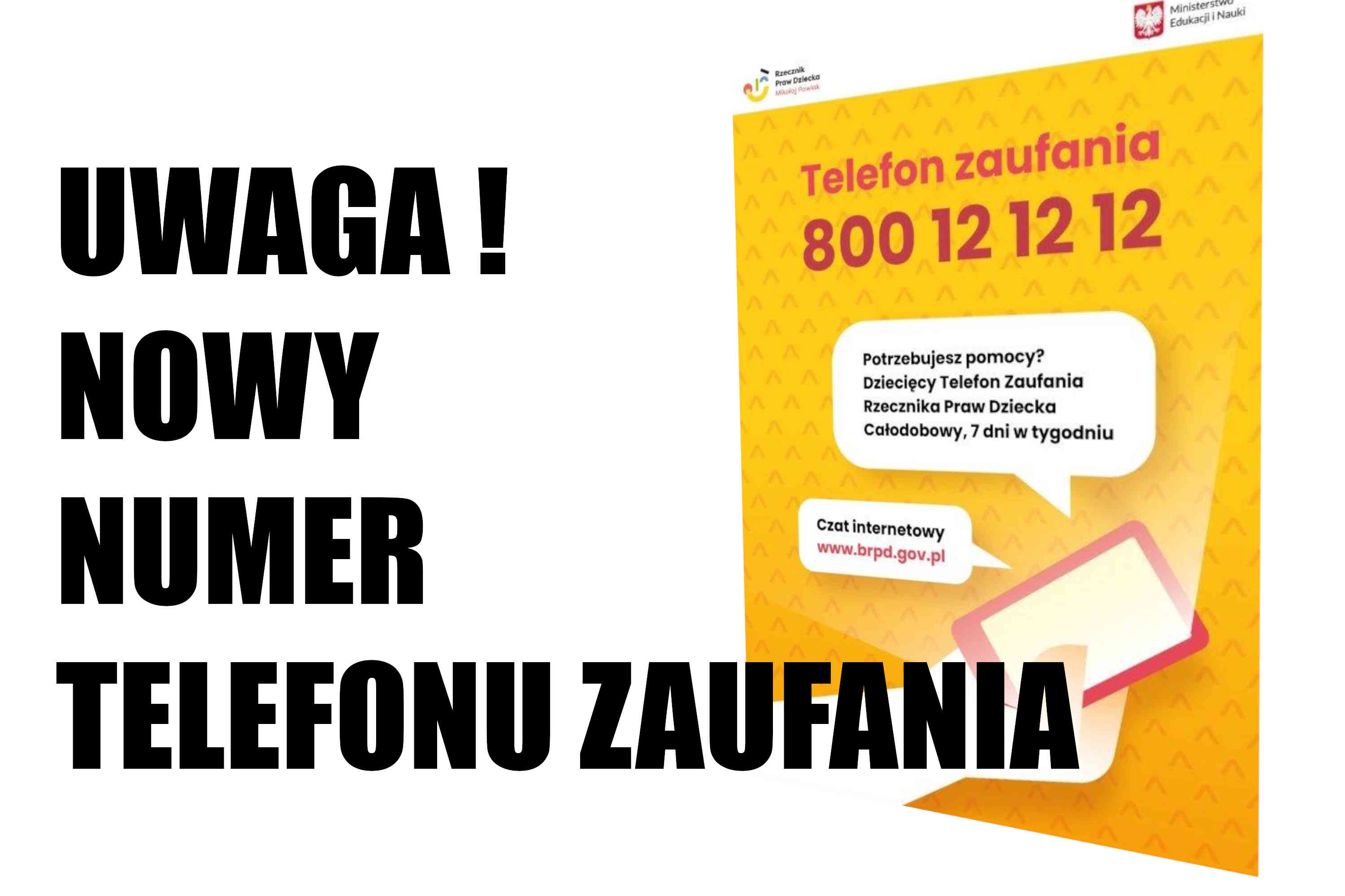 Nowy numer telefonu zaufania